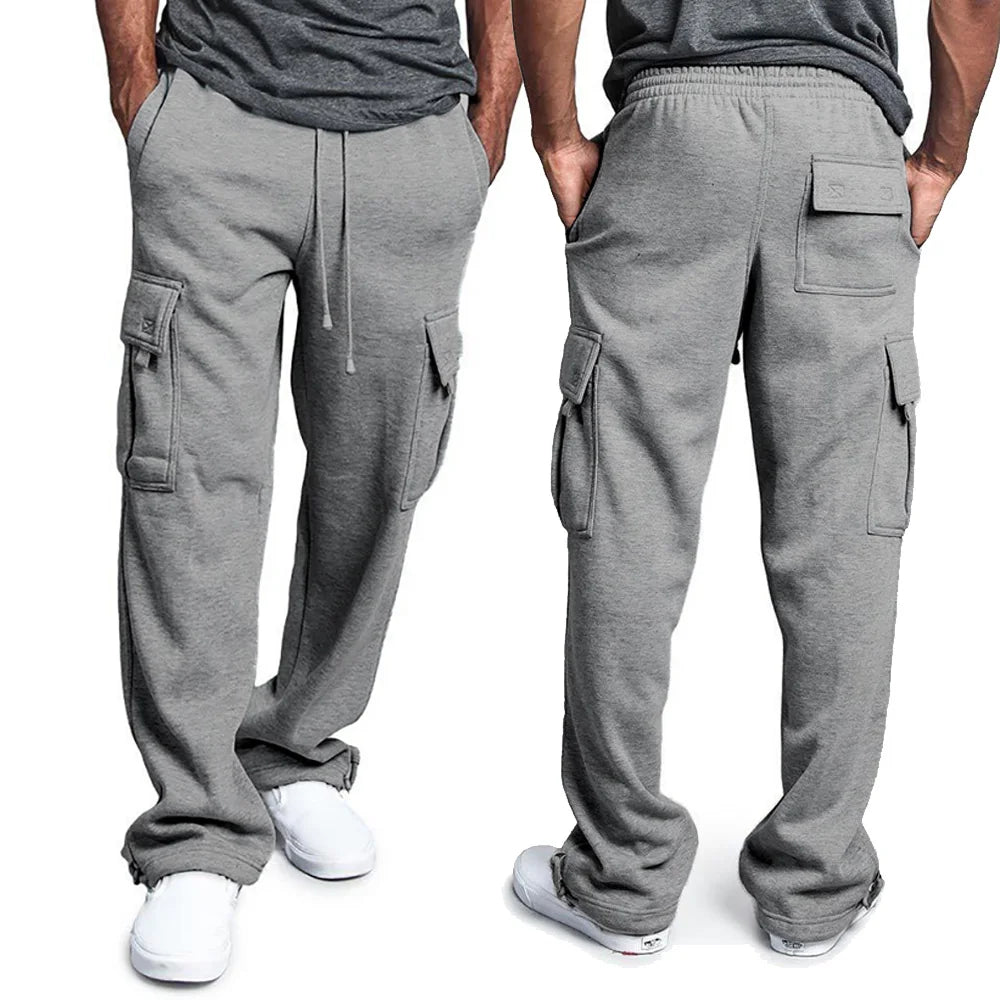 Mens Casual Cargo Style Sweatpants