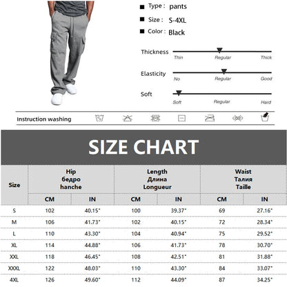 Mens Casual Cargo Style Sweatpants