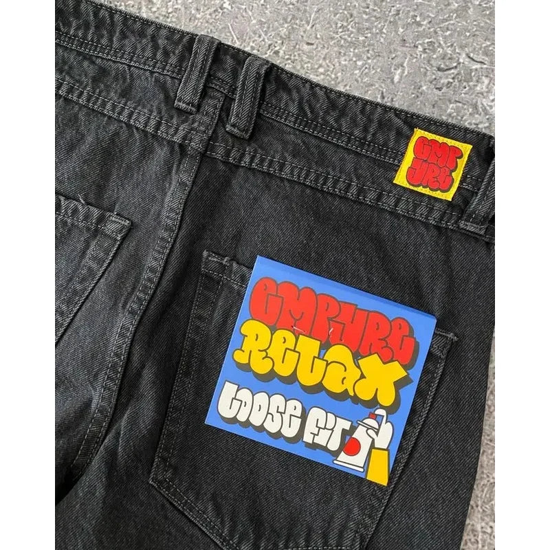 Y2K Cartoon Design Baggy Jeans/Pants