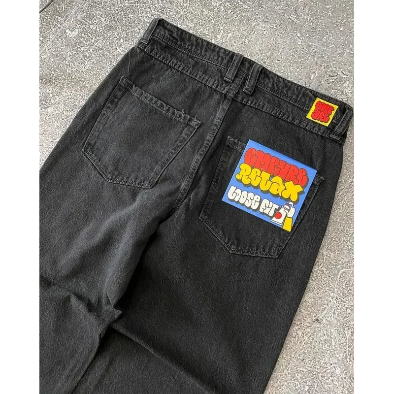 Y2K Cartoon Design Baggy Jeans/Pants