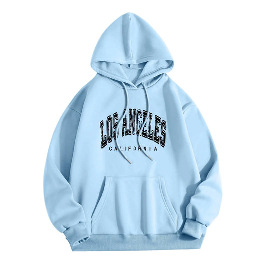 Y2K Los Angeles Letter Print Hoodie